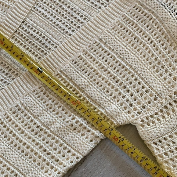 Anthropologie open mix knit cardigan beige one size‎ lagenlook oversized duster - Picture 9 of 11